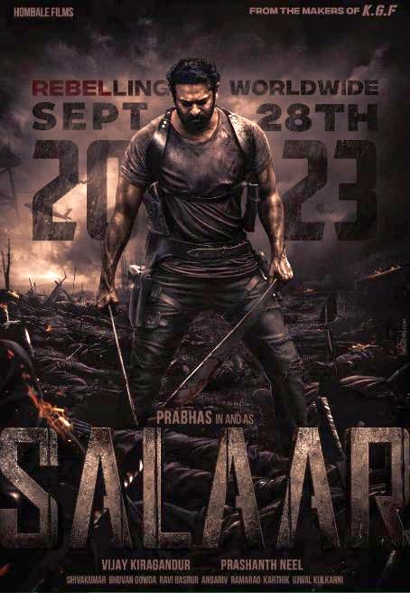 Salaar New Movie Poster-Prabhas-Prashanth Neel-Stumbit Cine Updates